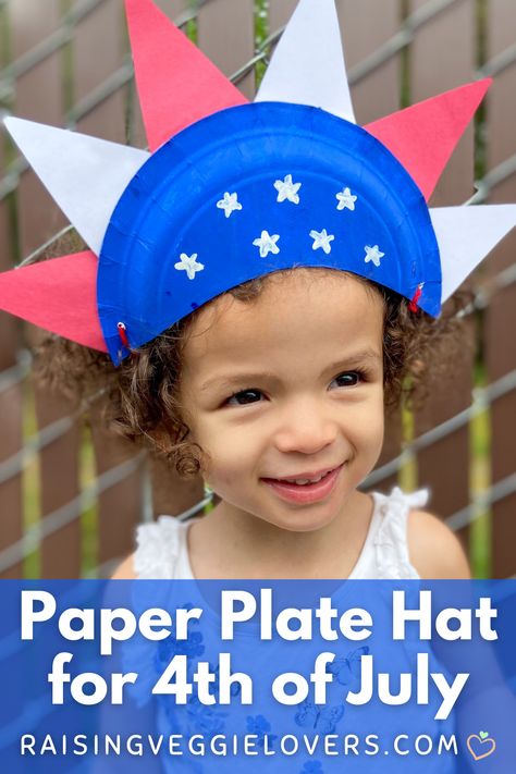 Forth Of July Crafts, Paper Plate Hats, Fourth Of July Crafts For Kids, Patriotic Kids, Cooking Projects, Scratch Book, Flag Crafts, Patriotic Hats, 4th July Crafts