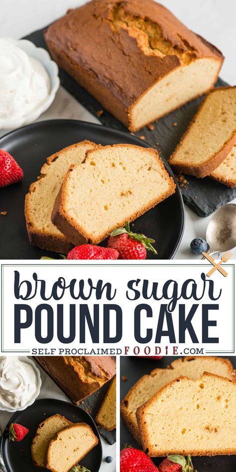 Traditional Pound Cake, Brown Sugar Pound Cake, Homemade Pound Cake, Kids Treats, Sugar Bread, Chocolate Pound Cake, Recipe Dessert, Salty Cake, Cakes Recipes