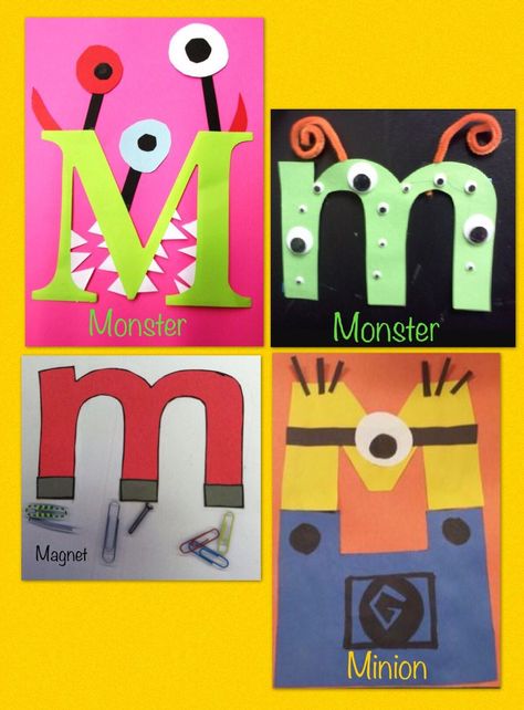 M Craft Preschool, Lowercase M Craft, Letter M Projects For Preschool, Preschool M Crafts, M Preschool Crafts, M Crafts For Toddlers, Preschool Letter M Activities, Letter M Crafts For Kindergarten, Letter M Kindergarten