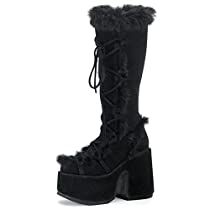 Punk Shoes, Black High Heel Boots, Black Platform Boots, Winter Shoes For Women, Heels Platform, Warm Boots, Chunky High Heels, Super High Heels, Platform Heels Chunky