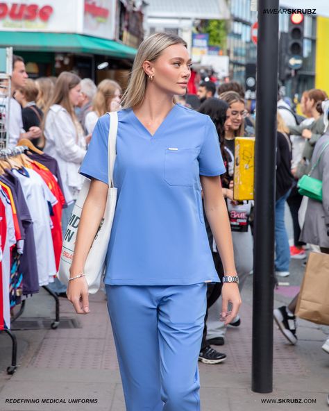 Ready, Set, Go! in Sky Blue! All our scrubs feature 4-way stretch, anti-microbial, anti-wrinkle, breathable fabric, ensuring quality, comfort and style for health care professionals. skrubz | Redefining Medical Uniforms #Skrubz #medicalUniform #aesthetic #surgeon #therapists #doctor #nurse #dentist #vets #Scrubs #dentalshow #futureofdentistry #vetnurses #nursingstudent #doctorblogger #wearSkrubz #nhs #nhsnurse #doctorslife #cosmeticsurgeon #aestheticclinic #healthcareworker #healthcare #nurs... Aesthetic Surgeon, Health Care Professionals, Ready Set Go, Care Worker, Aesthetic Clinic, Medical Uniforms, Medical Scrubs, Nursing Students, Healthcare Professionals