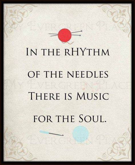 Yarn Quote, Music For The Soul, Yarn Humor, Knitting Room, Crochet Quote, Blankets Crochet, Knitting Quotes, Afghans Crochet, Stitches Crochet