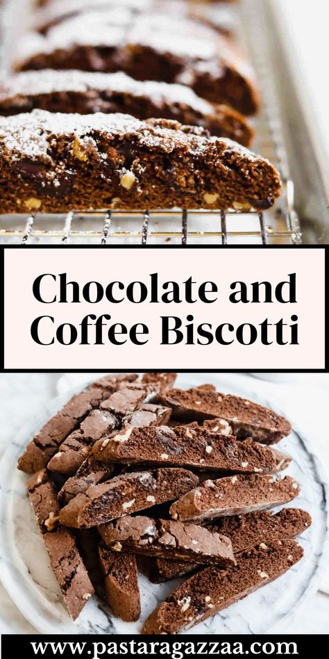 Brunch Baking, Biscotti Chocolate, Best Biscotti Recipe, Chocolate Biscotti Recipe, Hazelnut Truffles, Easy Biscotti Recipe, Almond Biscotti Recipe, Chocolate Biscotti, Almond Biscotti