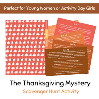 Printspiration: October 2019 Lds Scavenger Hunt, Gratitude Activity, Mutual Activities, Lds Yw, Activity Day Girls, Gratitude Activities, Young Women Activities, Primary Activities, Youth Activities