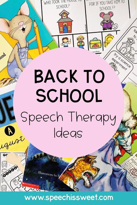 Looking for back to school speech therapy ideas? Take a look at the Speech is Sweet blog which features tons of ideas for back to school speech activities, book ideas to incorporate literacy into your speech and language sessions, and other fun back to speech activities and ideas for SLPs working with preschoolers and young children. Back To School Speech Therapy Activities, Preschool Speech Therapy Activities, Froggy Goes To School, Back To School Speech Therapy, Speech Therapy Organization, Speech Therapy Themes, Speech Therapy Ideas, Speech Therapy Activities Preschool, Speech Crafts