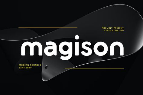 Magison - modern rounded bold sans serif by yipianesia on Envato Elements Startup Design, Techno Gadgets, Round Font, Business Fonts, Modern Sans Serif, Commercial Fonts, Design Editorial, Bold Logo, Brush Font