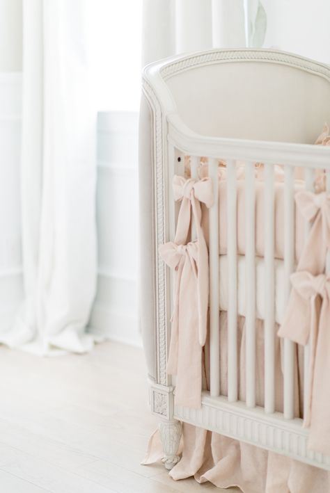 Nursery Restoration Hardware, Pink French Nursery, French Nursery Ideas, Girls French Bedroom, Atelier Choux Nursery, French Inspired Nursery Girl, Loveshack Fancy Nursery, French Girl Nursery, Parisian Nursery Girl