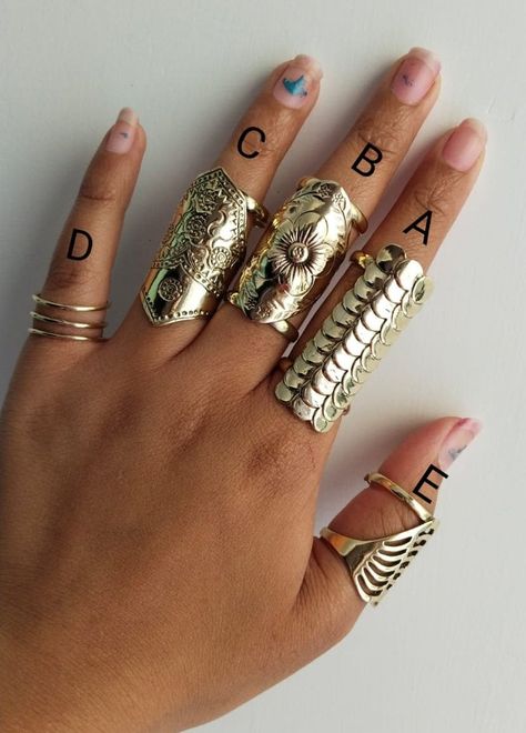 Gold finger rings