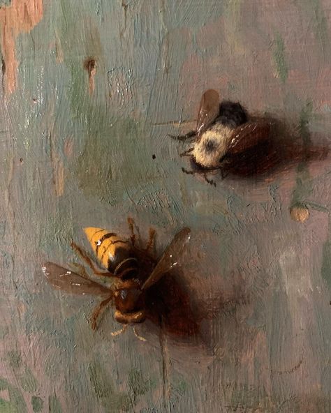 Dynamic Painting, Bee Painting, Academic Art, Textured Canvas Art, Canvas Painting Diy, Small Canvas Art, Painting Lessons, Beginner Painting, Mini Canvas Art