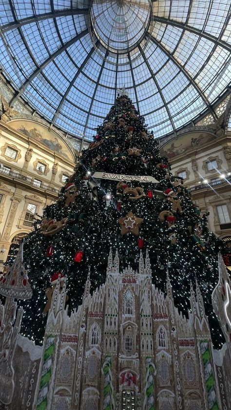 One of the most beautiful Christmas trees in Milan you will find in Vittorio Emanuele Gallery Swarovski Christmas Tree, Milan Travel, Swarovski Christmas, Christmas In Italy, Christmas Place, Beautiful Christmas Trees, Milan Italy, Beautiful Christmas, Time Of The Year