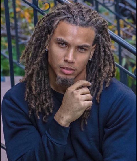 Black Men With Long Hair, Hairstyles For Black Men, Men With Long Hair, Blonde Dreadlocks, Dreadlock Hairstyles For Men, Men's Long Hairstyles, Black Men Hairstyles, Corte De Cabelo Masculino, Dreadlock Hairstyles