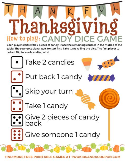 Free Printable Thanksgiving Dice Game Charades For Kids, Kids Fathers Day Crafts, Thanksgiving Candy, Thanksgiving Bingo, Gift Card Holder Diy, Free Printable Thanksgiving, Free Thanksgiving Printables, Paper Party Decorations, Free Printable Games