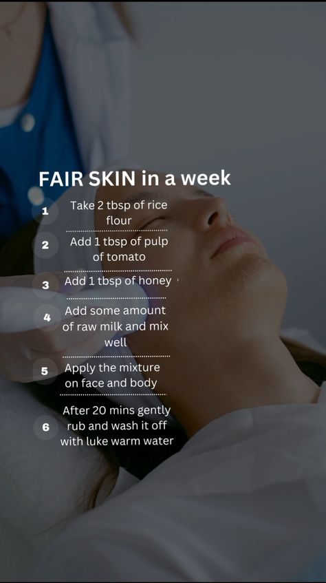 Fair skin in a week for teen girls 💫 Remedies For Fair Skin, Fair Skin Routine, Tips For Fair And Glowing Skin, Tips To Get Fair Skin, Skin Care For Fair Skin, How To Make Skin Fair, Body Fairness Tips, Fair Skin Remedies, How To Get A Fair Skin