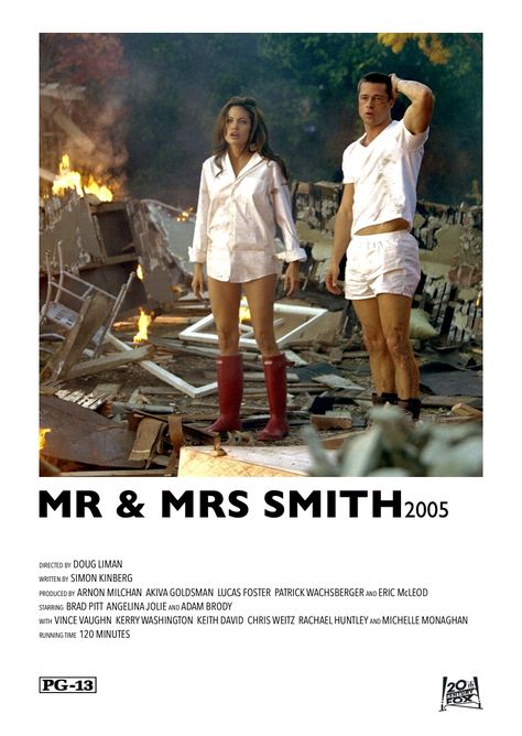 Mr And Mrs Smith Poster, Movies Minimalist, Tabel Periodik, Minimalist Movie Posters, Tv Posters, Rom Coms, Posters Movie, Mr Mrs Smith, Mr And Mrs Smith