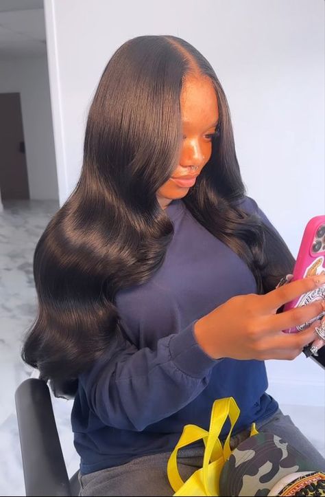 #follow #hairgoals #hair #hairstyles #beautyblog #blogging #blogger #blog Curly Hair Sew In, Sew In Hairstyles, Birthday Hairstyles, Hairstyle Tutorials, Quick Weave Hairstyles, Pretty Braided Hairstyles, Flat Iron Hair Styles, Front Lace Wigs Human Hair, Sew In