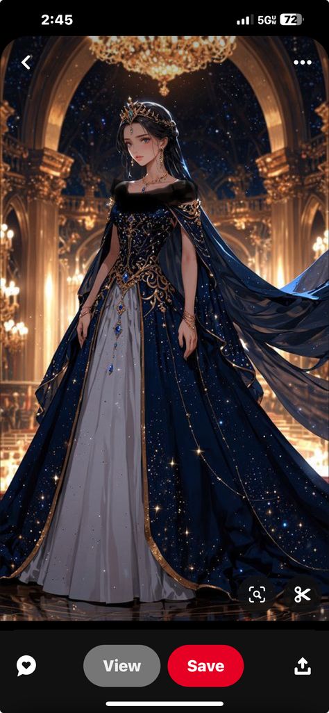 Royal Outfits Princesses, Coronation Gown, Coronation Dress, Fantasy Princess, Royal Dresses, Royal Outfits, Blue Dresses, Moon, Dresses