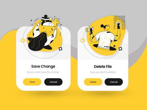 Pop Up: Save File and Delete File by Master Creationz on Dribbble Login Web, Application Ui Design, Restaurant Web, Uiux Design, Logos Retro, Ui Design Trends, Web Design Mobile, App Interface Design, Save File