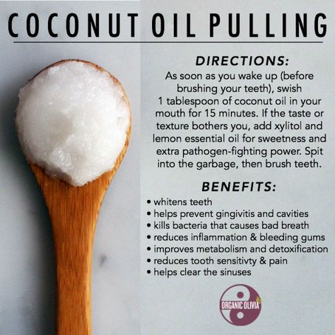 Coconut Oil Pulling Benefits, Oil Pulling Teeth Whitening, Organic Olivia, Coconut Oil Pulling Teeth, Oil Pulling Benefits, Coconut Oil Pulling, Teeth Health, Home Health Remedies, Oil Pulling