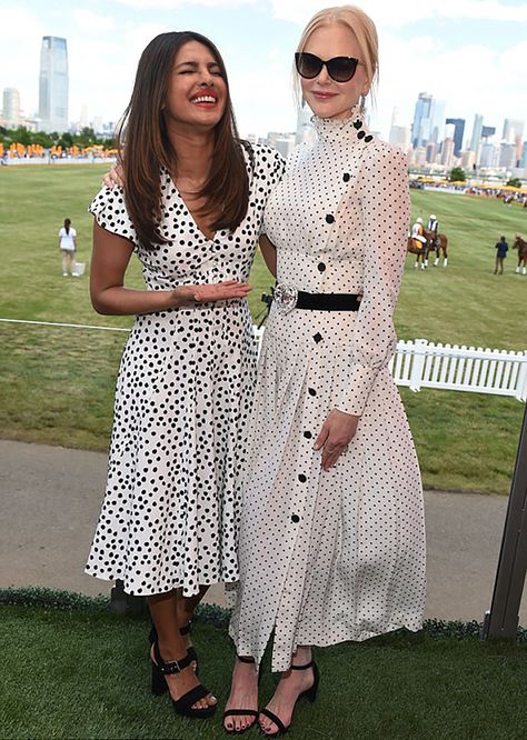 Sydne Style shows how to get celebrity polka dot looks from nicole kidman and priyanka chopra Dots Fashion, Polka Dots Outfit, Polka Dots Fashion, Dresses Royal, Nicole Kidman, Priyanka Chopra, Royal Fashion, Mode Style, Polyvore Outfits