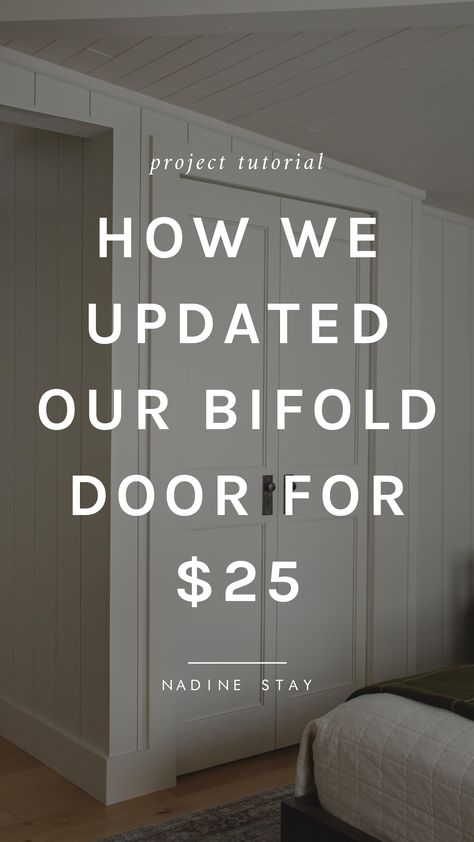 Remodel Bifold Closet Doors, Trim Around Closet Doors, Redo Bifold Doors Ideas, Changing Bifold Doors To French Doors, Bifold Mirror Closet Door Makeover, Redoing Bifold Closet Doors, Farmhouse Bifold Closet Doors, Remove Bifold Closet Doors, Converting Bifold Closet Doors