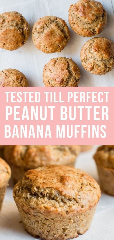 Toddler Muffins, Ripe Banana Recipe, I Lost 100 Pounds, Peanut Butter Muffins, Peanut Butter Banana Bread, Healthy Banana Muffins, Peanut Butter Banana Muffins, Banana Muffin Recipe, Healthy Food Facts