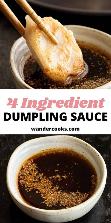 A quick and easy dumpling dipping sauce you can serve with Japanese gyoza or potstickers. Just 4 ingredients, with extra ideas to make it your own. Use it with your favourite homemade or store-bought dumplings.