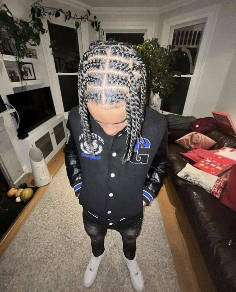 Mens 2 Braids Hairstyles, Guy Braids Men Hairstyles, Braids For Little Boys, Boy Braids Hairstyles Black For Kids, Plats Braids For Men, Guy Braids, Boy Hairstyles Braids, Braids For Guys, Boy Box Braids