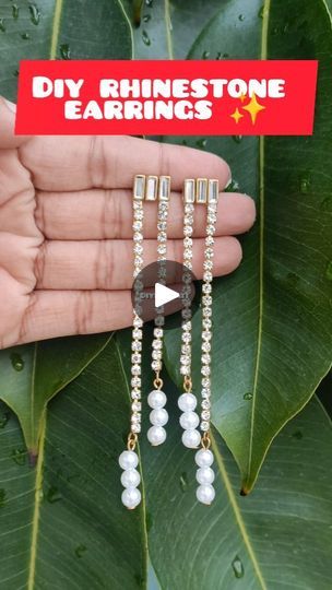 8.6K views · 320 reactions | DIY rhinestone earrings 🤍 . . .  Follow @diybyswati for more  . . . #diybyswati #rhinestones #rhinestoneearrings #diycrafts #diy #diyjewellerymaking #foryou #earrings #exploremore #explorepage #explore #foryoupage #fyp #handmadewithlove #diyearrings #handmadejewelry #trendingreels #kundanjewellery #viralreels #reelkarofeelkaro #reels #reelitfeelit #reelsinstagram #reelsindia #earringsoftheday #delhimetro #delhi | SWATI SHARMA | Karan Aujla · Tauba Tauba (From "Bad Newz") Diy Rhinestone Earrings, Tauba Tauba, Karan Aujla, Diy Rhinestone, Kundan Jewellery, Bead Jewellery, Rhinestone Earrings, Diy Earrings, Diy Jewelry Making