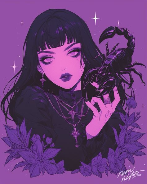 #scorpio 💖 #imajuneation2024 @nickocreates.ai Changeling Warlock, Punk Vampire, Goth Pfp, Scorpio Art, Anime Crush, Pink Punk, Vampire Aesthetic, Issa Vibe, Different Art Styles