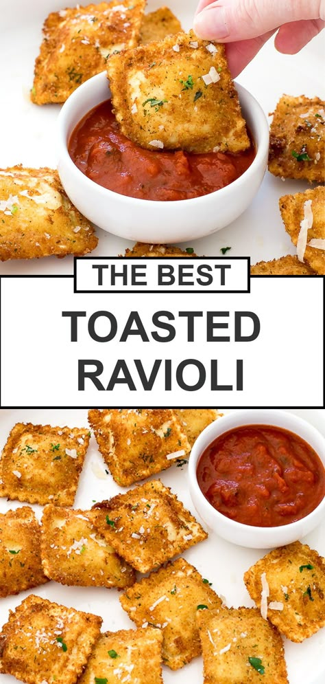 Dipping Appetizers, Ravioli Appetizers, Super Easy Appetizers, Toasted Ravioli, Cheese Ravioli, Easy Appetizers, Deilig Mat, Goulash, Idee Pasto Sano