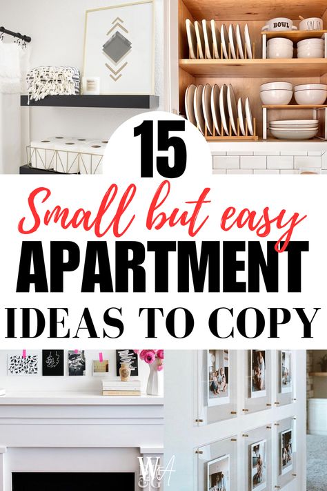 If you or anyone you know are moving into a small apartment, save this post because it's all about small apartment organizing and decorating ideas! Townhouse Furniture Ideas, On A Budget Apartment Decor, Very Small Apartment Decorating, Decorating A Tiny Apartment, Decorating 1 Bedroom Apartment, Cute Rental Apartment Ideas, Christmas Decor For Studio Apartment, Small Condo Decorating Ideas, Small Apartment For Rent Design