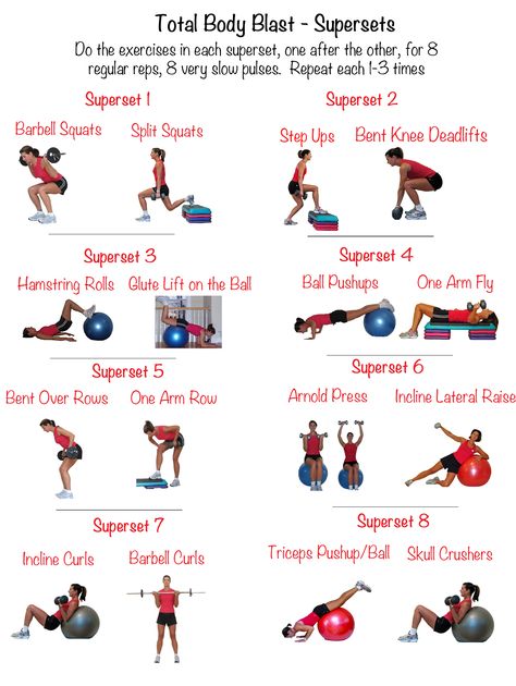 Total Body Superset Workout, Total Body Workouts At Home, Superset Workout For Women, Total Body Circuit Workout, Full Body Super Sets For Women, Ab Superset Workout, Total Body Conditioning Workout, Group Fitness Class Ideas Workout Routines, Super Sets For Women