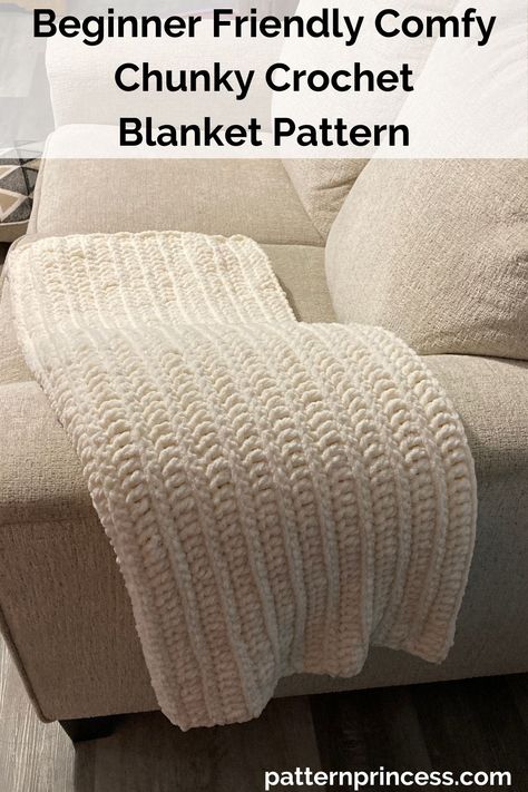 Quick Chunky Crochet Blanket Free Pattern, Chunky Wool Crochet Blanket, Free Crochet Patterns Chunky Blanket, Crochet Throw Pattern Free Chunky Yarn, Bulky Yarn Afghan Patterns Crochet, Crochet Pattern For Chunky Yarn, Crochet Blanket Patterns With Bulky Yarn, Chunky Afghan Crochet Patterns, How To Crochet A Chunky Blanket