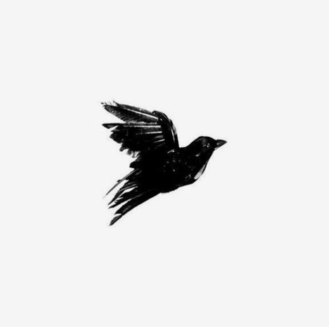 Crow Tattoo Minimal, Small Crow Raven Tattoo, Tiny Crow Tattoo, Haikyuu Crow Tattoo, Dainty Crow Tattoo, Raven Flying, Crow Flying, Dark Blue Eyes, Flying Tattoo