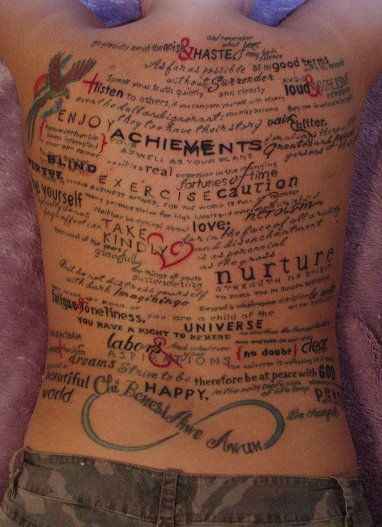 <3 MY Desiderata <3 Desiderata Tattoo, Visual Quotes, Desiderata Poem, Tattoo Trash, Literary Tattoos, Cider House, Trash Polka Tattoo, Human Canvas, Trash Polka