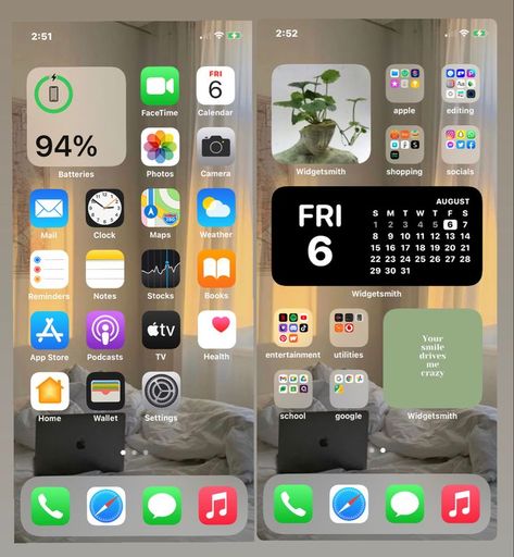 Simple Phone Setup, Iphone 15 Layout, Phone Set Up Ideas, Layout Iphone Homescreen Ideas, Organize Apps On Iphone, Phone Apps Iphone, Organize Phone Apps, Ios App Iphone, Application Iphone