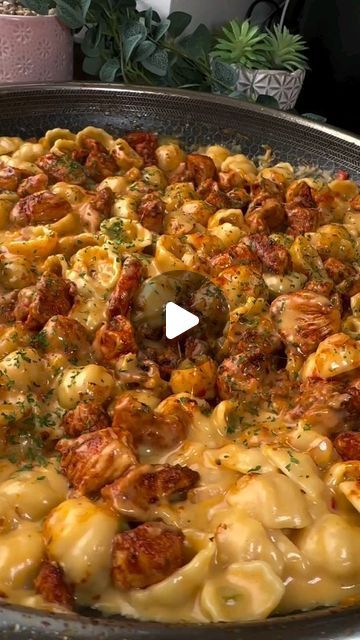 Mayssoun on Instagram: "One pot Fajita chicken Mac n Cheese
.
⬇️ Recipe below ⬇️ 
.
Recipe serves 4 
.
Ingredients. 
.
500g chicken breast 
1tbs chicken seasoning- I used @justspices_uk
2tbs fajita seasoning- I used @justspices_uk
1 onion (finely diced) 
3 peppers (finely diced) 
3tsp garlic purée (or 3 cloves) 
300g pasta (uncooked weight) 
400ml chicken stock, warmed
600ml milk, warmed 
1tsp mustard - I used English mustard (optional) 
120g cheese- I used a mix of extra mature cheddar, and mozzarella. 
Season to taste
Parsley and chilli flakes to garnish (optional) 
.
.
.
Method.
.
Start by seasoning the chicken. Fry the chicken until it’s cooked through and browned, then remove from the pan and set aside. Add in the onions and peppers into the same pan and cook until soft, then add in t Chicken Macaroni Recipe, Chicken Mac N Cheese, Apple Crisp Bars Recipe, English Mustard, Fajita Chicken, College Food, Chicken Fry, Macaroni Recipes, College Meals