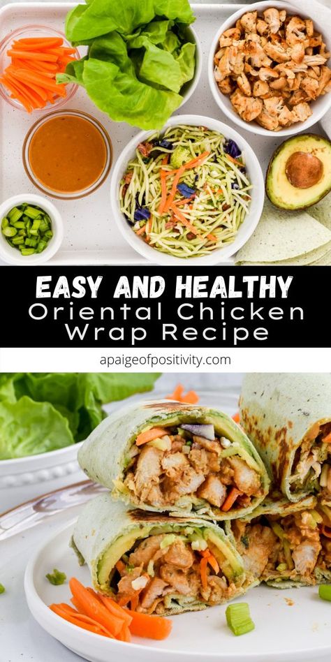 Orange Chicken Wraps, Costco Asian Chicken Wraps Recipe, Asian Chicken Wraps With Peanut Sauce, Peanut Chicken Wraps, Thai Peanut Chicken Wrap, Asian Chicken Wraps, Chicken Wraps Healthy, Work Recipes, Thai Peanut Chicken