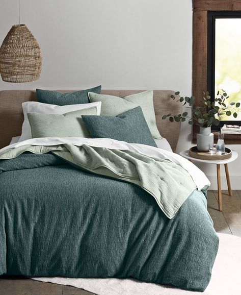 Oake Ripple Matelassé Duvet Cover Set, Twin, Created for Macy's - Macy's Green Comforter Sets, Green Duvet Cover, Green Comforter, Green Duvet, Green Duvet Covers, Luxury Duvet Covers, Bright Homes, Dining Room Bench, Outdoor Lounge Furniture