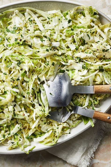 Cilantro Lime Slaw, Cabbage Salad Recipes, Vegetarian Cabbage, Nourishing Foods, Giada De Laurentiis, Cabbage Salad, Cabbage Recipes, Cilantro Lime, Vegetable Sides