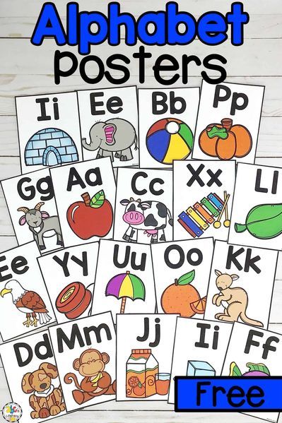 One pre-reading skill that your kids need before they can learn how to read is letter knowledge. They need to learn the lowercase and capital letters of the alphabet and the sounds that each letter of the alphabet makes. You can use these alphabet posters as a visual to help your kids make the connection between what letters looks like and their names. There is also a picture on every poster so they can begin to learn the sounds too. Click on the picture to get this free alphabet resource! Free Alphabet Printables Letters Posters, Letters Of The Alphabet Printables, Abc Poster Printable Free, Alphabet Chart Printable Free, Abc Printables Free, Abc Posters, Alphabet Chart Printable, Free Alphabet Printables, Alphabet Centers