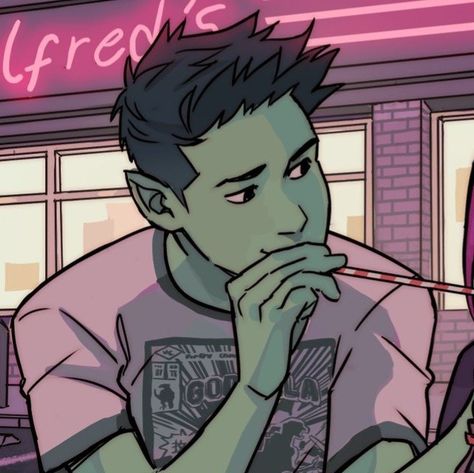 Beast Boy, Teen Titans, Matching Pfp, A Man, Neon, Beauty