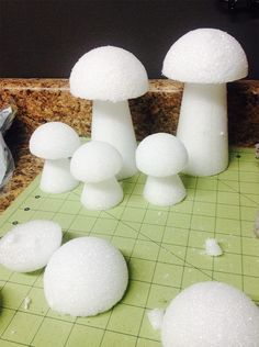 Styrofoam Mushrooms, Mushrooms Diy, Alice In Wonderland Tea Party Birthday, Fairy Garden Birthday Party, Garden Party Theme, Trolls Birthday Party, Mad Hatter Party, Troll Party, Mario Birthday Party