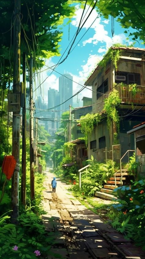 You can thank the author and send a donation by card number 5374 9211 4694 4578 City Overtaken By Nature, Overgrown City, Destroyed City, Green Building Architecture, Solar Punk, Architecture Series, Eco Architecture, Jungle Art, City Scape