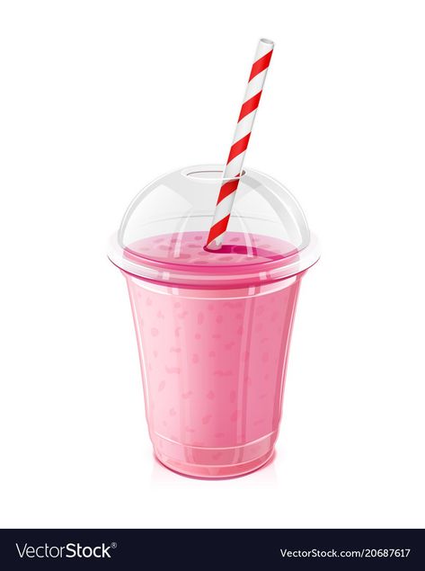 Milkshake Shop, The Sims 4 Bebes, Strawberry Png, Ice Cream Poster, Strawberry Drinks, Fruit Cocktail, Plastic Food Containers, Milk Box, Flat Icons Set