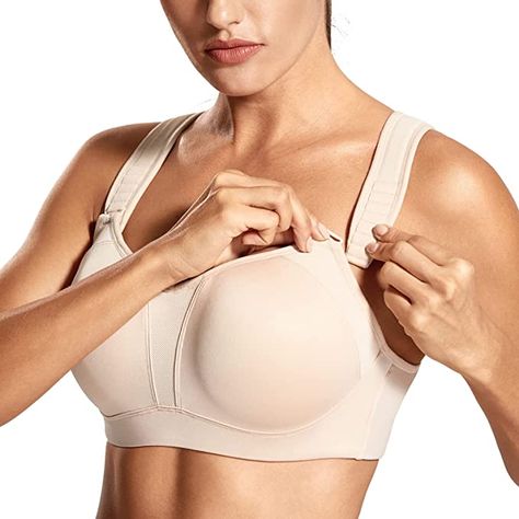 DELIMIRA Women's High Impact Sports Bra Front Adjustable Straps Underwire Plus Size Bra Full Figure at Amazon Women’s Clothing store Bra Extender, Underwire Sports Bras, Running Bra, Plus Size Sports Bras, Cardio Training, Bra Size Charts, High Impact Sports Bra, New Bra, Perfect Bra