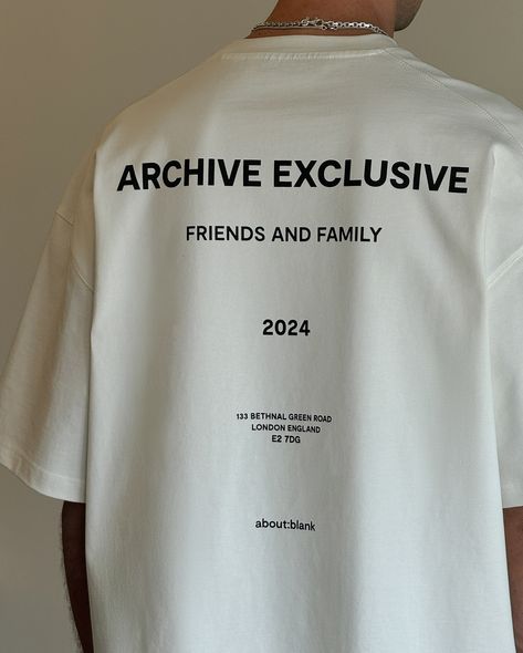 Our archive exclusive tee launches at our London pop-up this weekend, in-store only with extremely limited units Featuring a front and back screen print, this is on our new and improved Gio fit, with tonal overlock stitching and a tighter neckline 133 Bethnal Green Road, E2 7DG Saturday: 10:00 – 19:00 Sunday: 10:00 – 16:00 Clothing Brand Name Ideas, Design For Clothing Brand, Apparel Design Inspiration, Graphic Shirt Design, Classy Outfits Men, Expensive Jewelry Luxury, Bethnal Green, Shirt Design Inspiration, Shirt Print Design