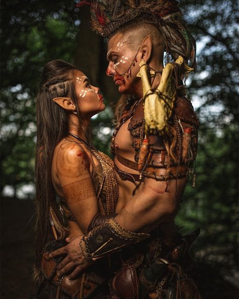 Viking Couple Art, Viking Concept, Story Concepts, Modeling Pics, Wood Elves, Fantasy Art Couples, Art Couples, Elf Cosplay, Dream Dates