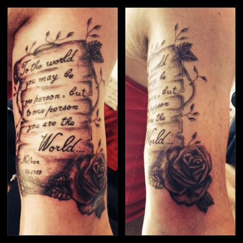 scroll tattoo with roses | Scroll and rose tattoo | Tattoo Love | Pinterest Scroll Tattoo Designs, Tattoos With Roses, Love Letter Tattoo, Scroll Tattoo, Scroll Tattoos, Thorn Tattoo, Patriotic Tattoos, Rose Tattoo Sleeve, Letter Tattoo