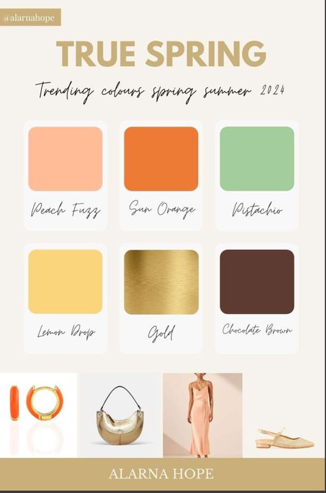 True Spring Winter Outfits, Spring Color Pallete Outfits, Warm Spring Jewelry, Warm Spring Celebrities, Bright Spring Color Palette Jewelry, Bright Spring Color Palette Makeup, Bright Spring Neutral Colors, True Spring Makeup, Warm Spring Palette